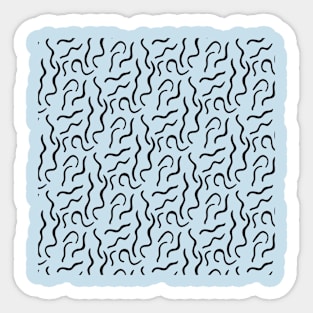 Monochrome Curves Pattern Sticker